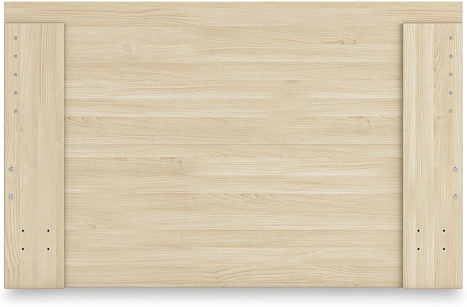 imageSignature Design by Ashley Onita Minimalist 4Drawer Full Platform Bed with 2 Side Storage Foundation or Box Spring Not Needed WhiteLight Brown