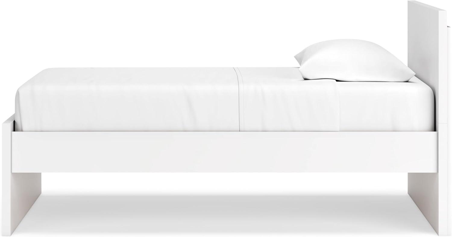 imageSignature Design by Ashley Onita Minimalist 4Drawer Full Platform Bed with 2 Side Storage Foundation or Box Spring Not Needed WhiteWhite