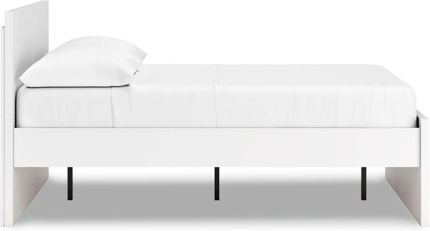 imageSignature Design by Ashley Onita Minimalist 4Drawer Full Platform Bed with 2 Side Storage Foundation or Box Spring Not Needed WhiteWhite