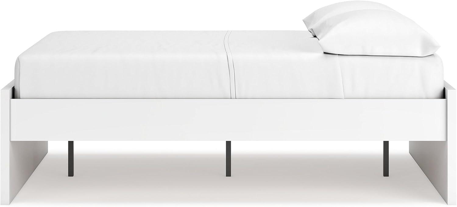 imageSignature Design by Ashley Onita Minimalist 4Drawer Full Platform Bed with 2 Side Storage Foundation or Box Spring Not Needed WhiteWhite