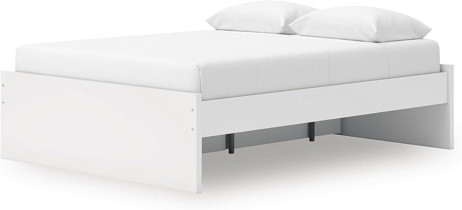 imageSignature Design by Ashley Onita Minimalist 4Drawer Full Platform Bed with 2 Side Storage Foundation or Box Spring Not Needed WhiteWhite