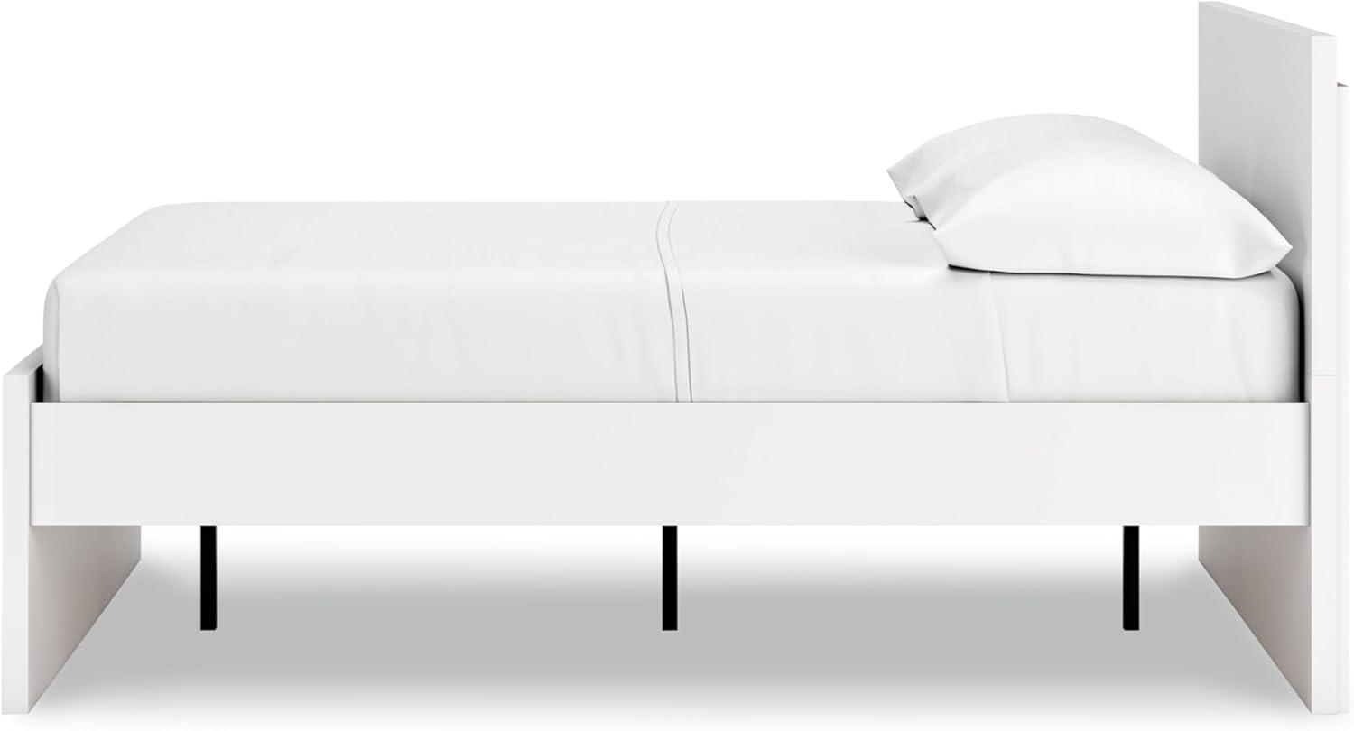imageSignature Design by Ashley Onita Minimalist 4Drawer Full Platform Bed with 2 Side Storage Foundation or Box Spring Not Needed WhiteWhite