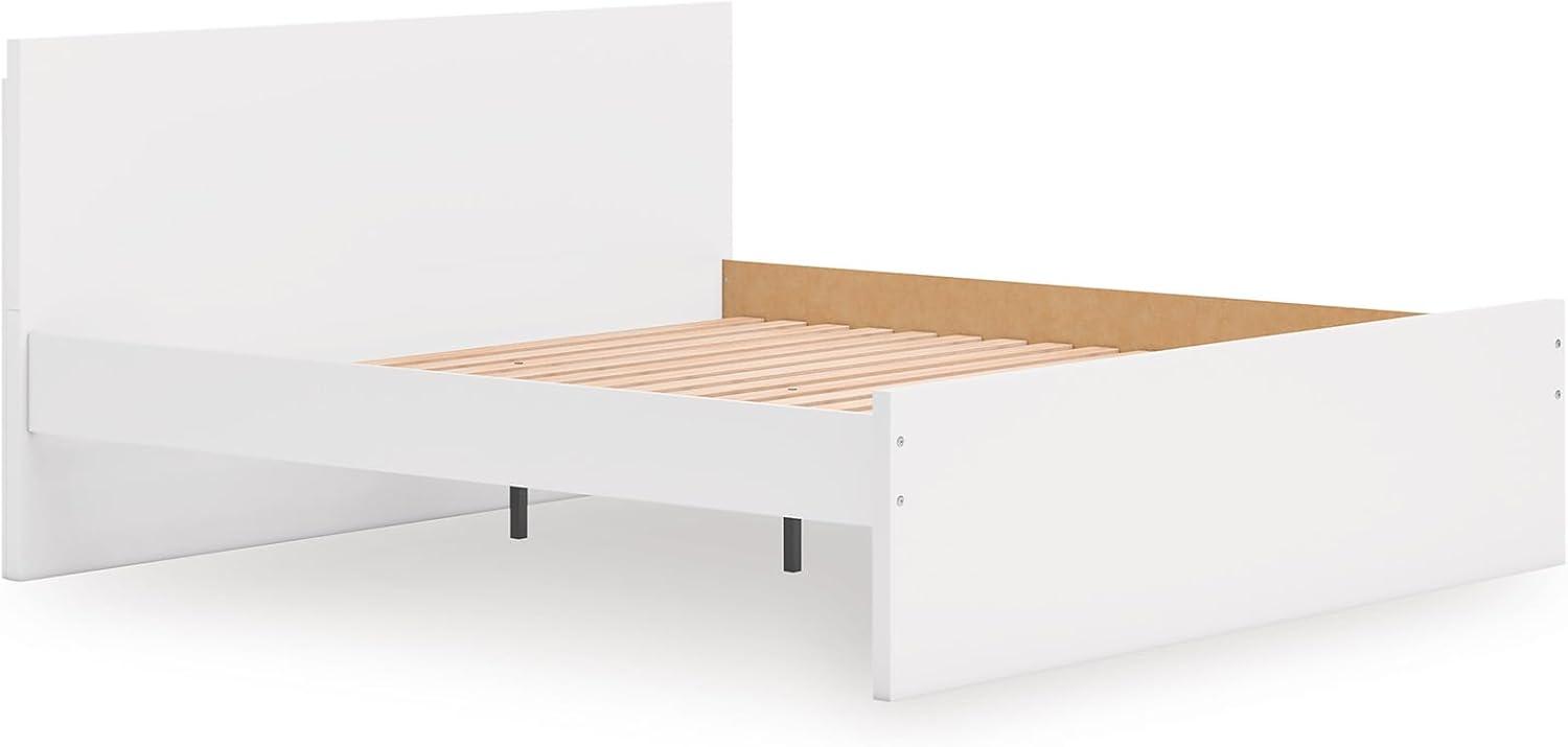 imageSignature Design by Ashley Onita Minimalist 4Drawer Full Platform Bed with 2 Side Storage Foundation or Box Spring Not Needed WhiteWhite