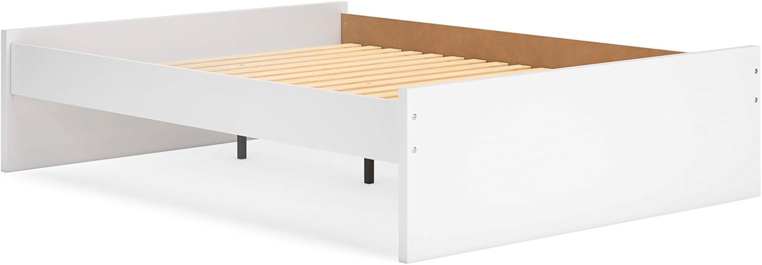 imageSignature Design by Ashley Onita Minimalist 4Drawer Full Platform Bed with 2 Side Storage Foundation or Box Spring Not Needed WhiteWhite