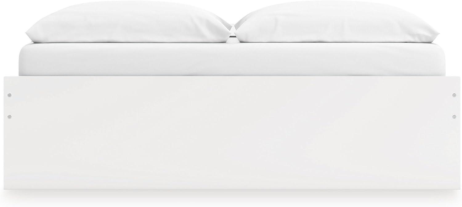 imageSignature Design by Ashley Onita Minimalist 4Drawer Full Platform Bed with 2 Side Storage Foundation or Box Spring Not Needed WhiteWhite