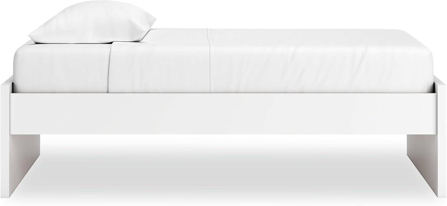 imageSignature Design by Ashley Onita Minimalist 4Drawer Full Platform Bed with 2 Side Storage Foundation or Box Spring Not Needed WhiteWhite