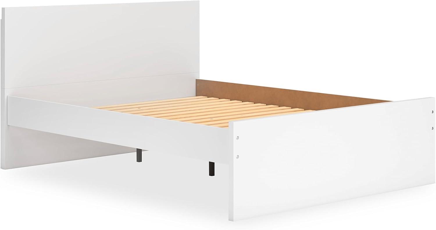imageSignature Design by Ashley Onita Minimalist 4Drawer Full Platform Bed with 2 Side Storage Foundation or Box Spring Not Needed WhiteWhite