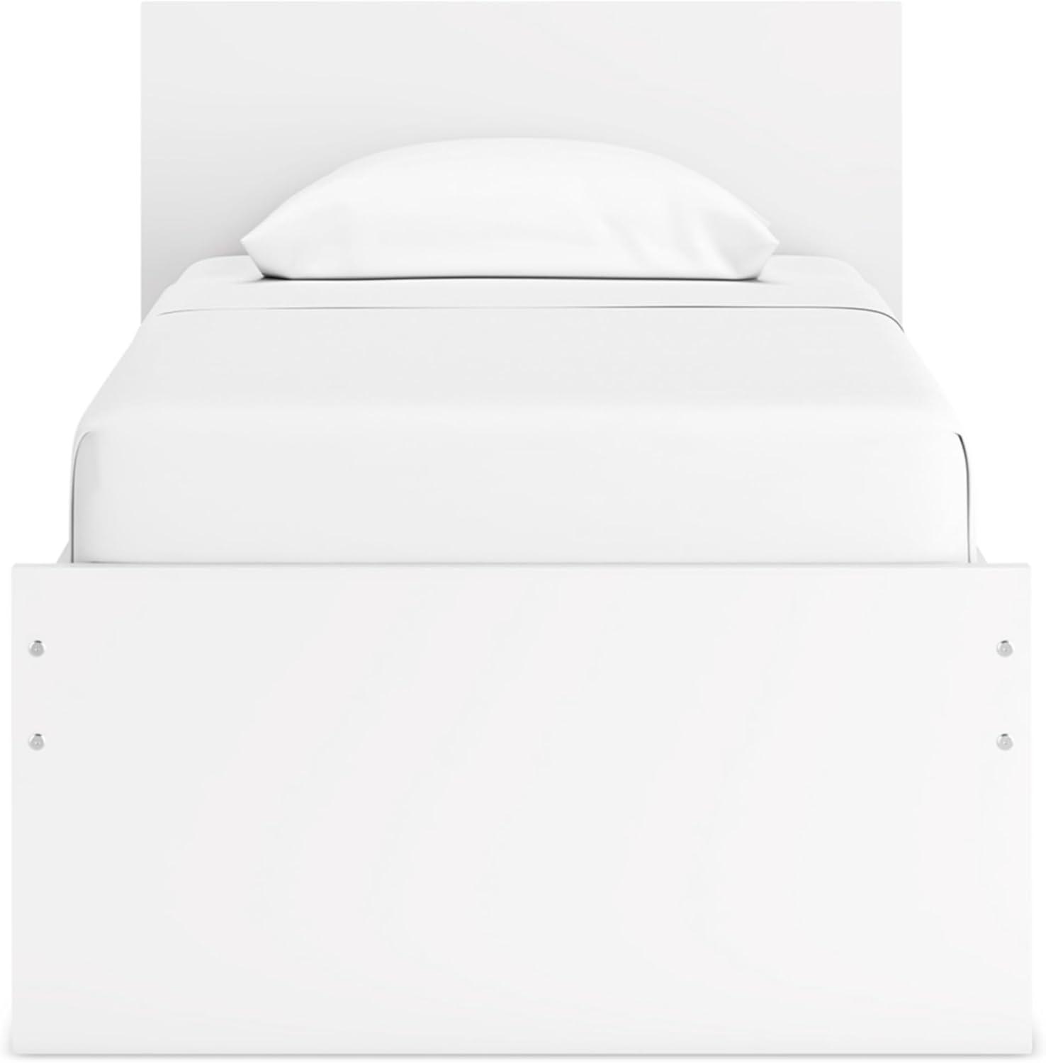 imageSignature Design by Ashley Onita Minimalist 4Drawer Full Platform Bed with 2 Side Storage Foundation or Box Spring Not Needed WhiteWhite