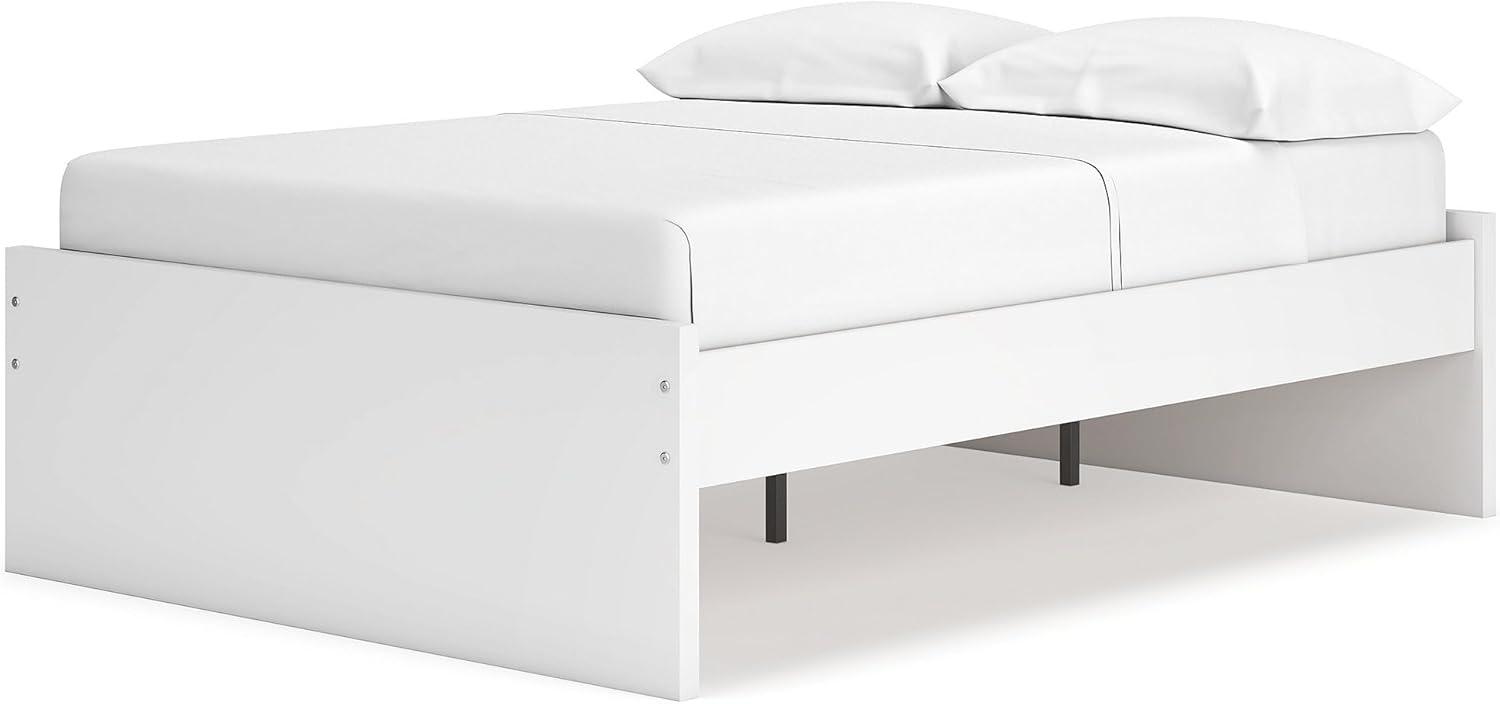 imageSignature Design by Ashley Onita Minimalist 4Drawer Full Platform Bed with 2 Side Storage Foundation or Box Spring Not Needed WhiteWhite
