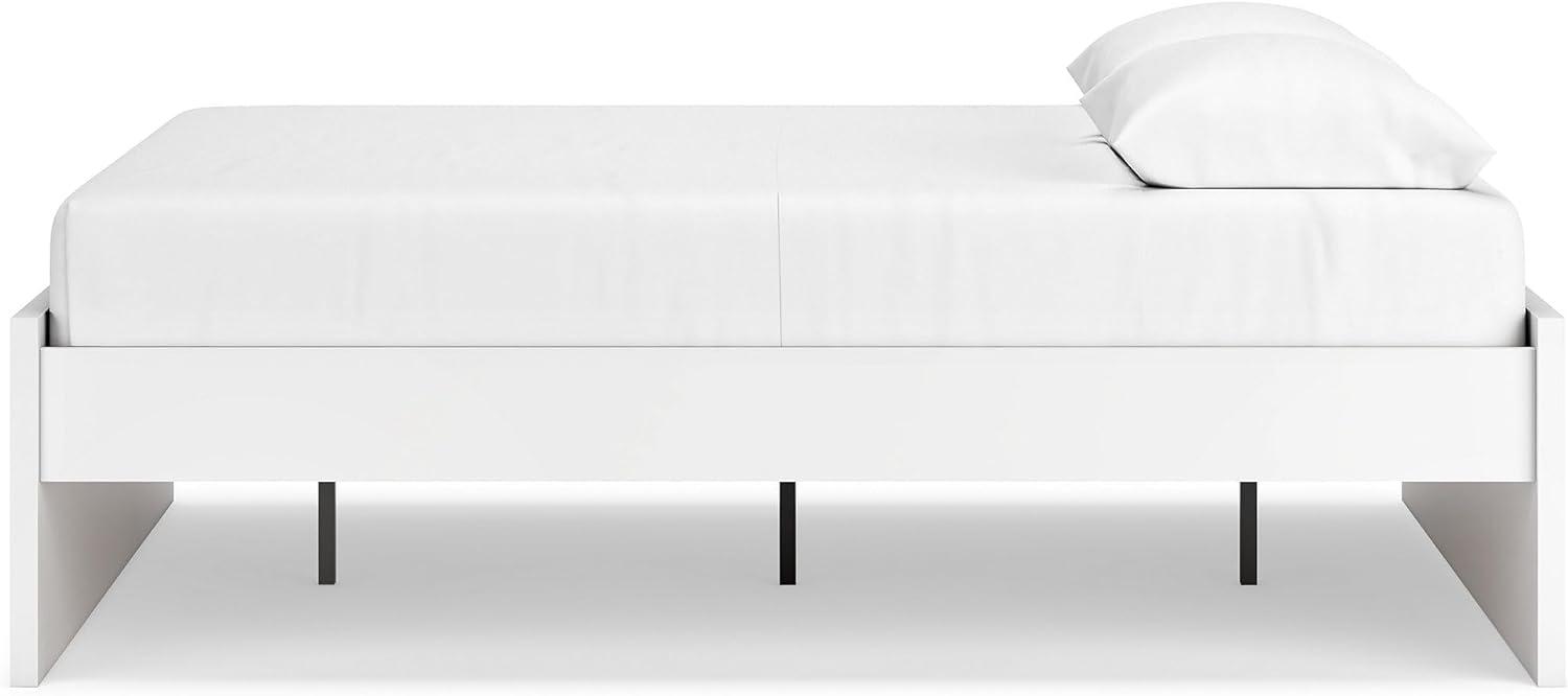 imageSignature Design by Ashley Onita Minimalist 4Drawer Full Platform Bed with 2 Side Storage Foundation or Box Spring Not Needed WhiteWhite