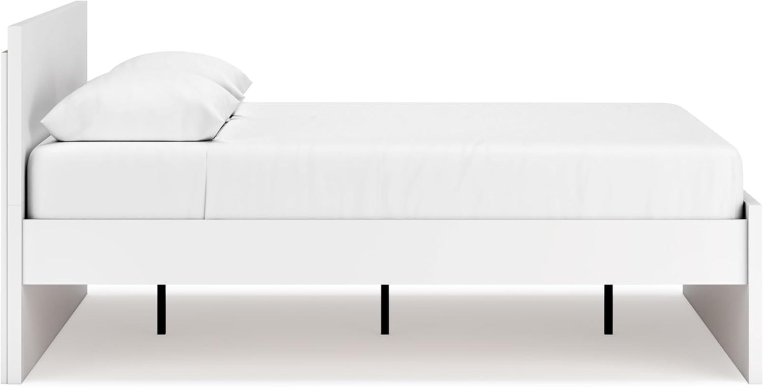 imageSignature Design by Ashley Onita Minimalist 4Drawer Full Platform Bed with 2 Side Storage Foundation or Box Spring Not Needed WhiteWhite