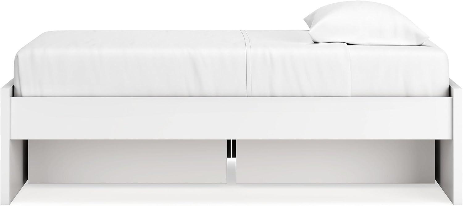 imageSignature Design by Ashley Onita Minimalist 4Drawer Full Platform Bed with 2 Side Storage Foundation or Box Spring Not Needed WhiteWhite