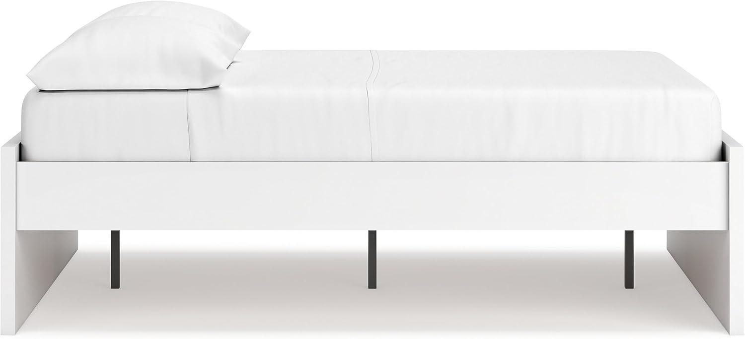 imageSignature Design by Ashley Onita Minimalist 4Drawer Full Platform Bed with 2 Side Storage Foundation or Box Spring Not Needed WhiteWhite