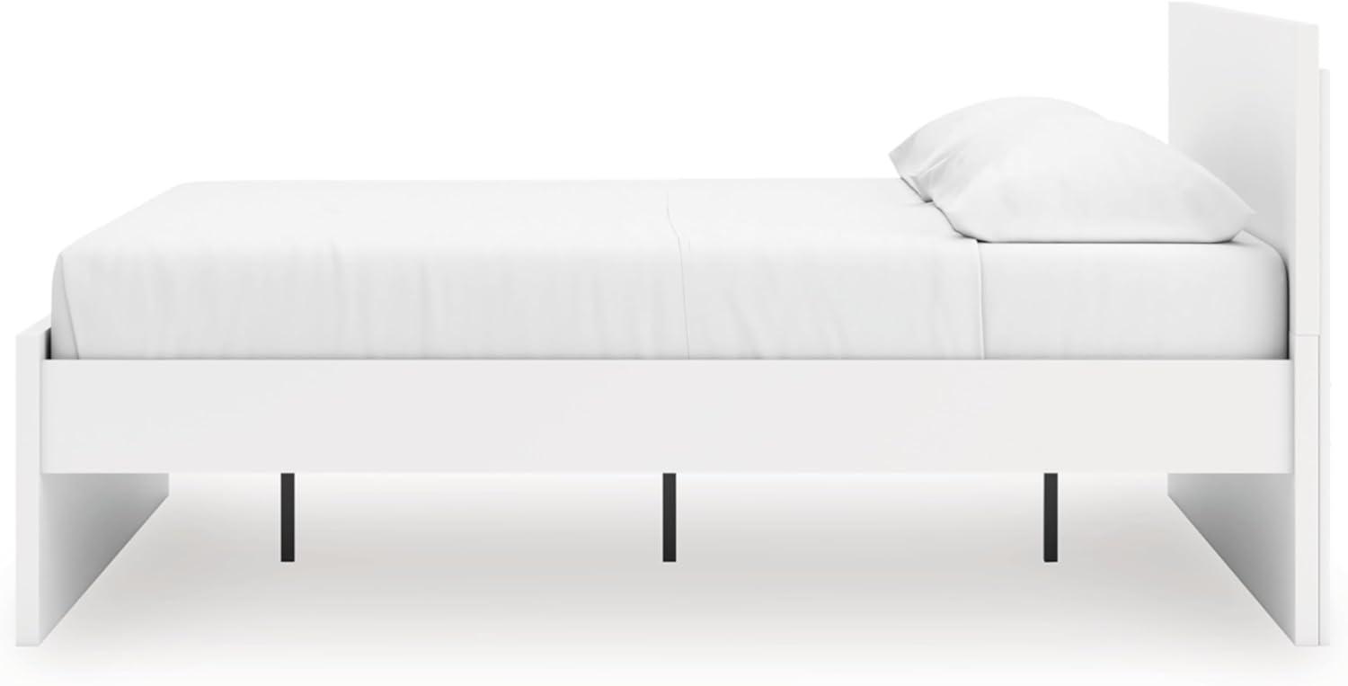 imageSignature Design by Ashley Onita Minimalist 4Drawer Full Platform Bed with 2 Side Storage Foundation or Box Spring Not Needed WhiteWhite