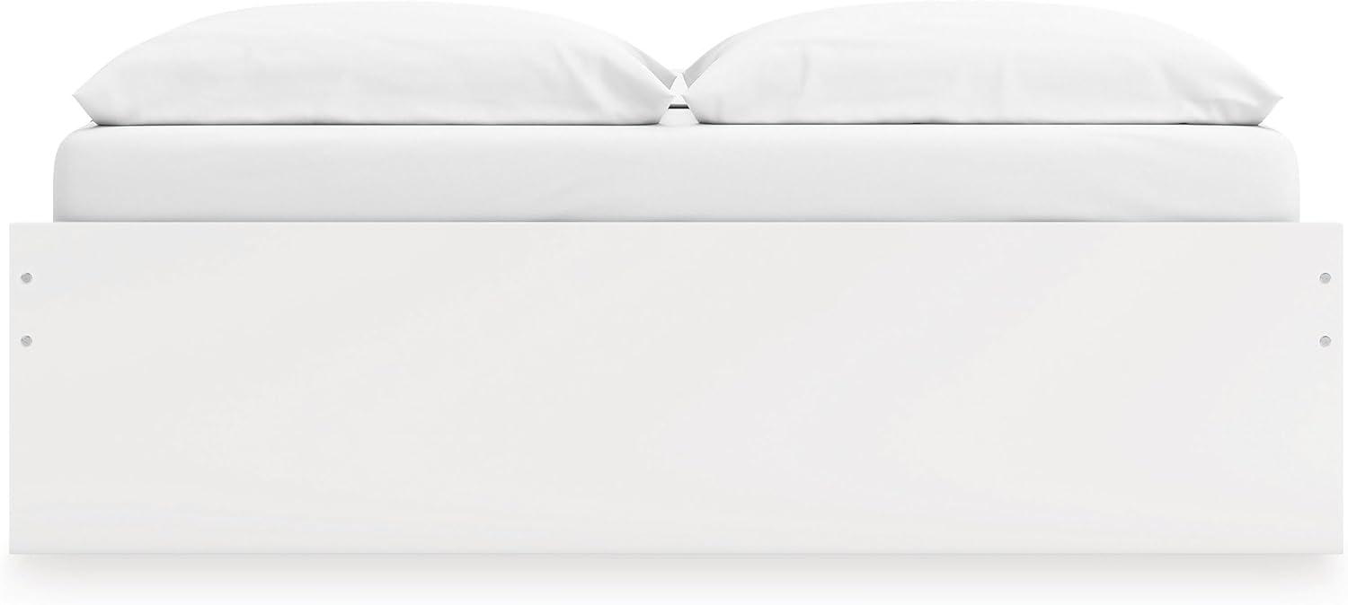 imageSignature Design by Ashley Onita Minimalist 4Drawer Full Platform Bed with 2 Side Storage Foundation or Box Spring Not Needed WhiteWhite