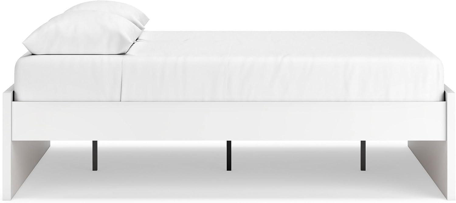 imageSignature Design by Ashley Onita Minimalist 4Drawer Full Platform Bed with 2 Side Storage Foundation or Box Spring Not Needed WhiteWhite