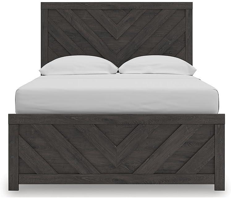 imageSignature Design by Ashley Prendonea Farmhouse Full Panel Bed Foundation or Box Spring Needed GrayFull