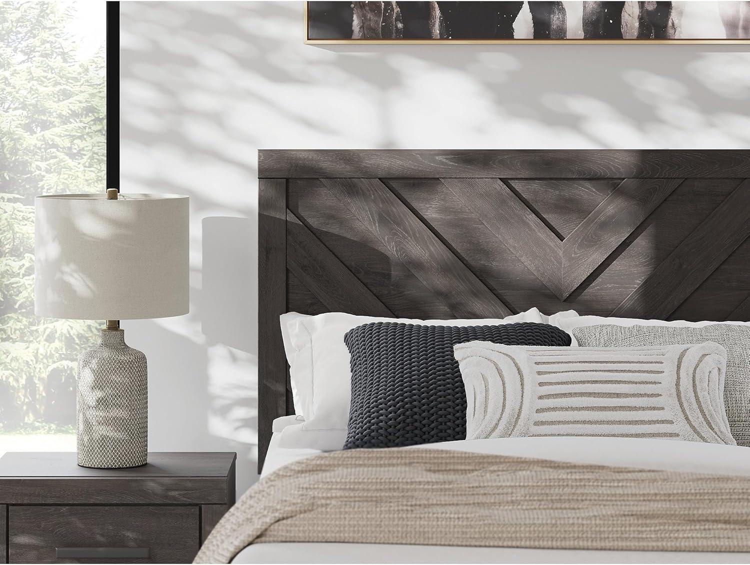 imageSignature Design by Ashley Prendonea Farmhouse Full Panel Bed Foundation or Box Spring Needed GrayFull
