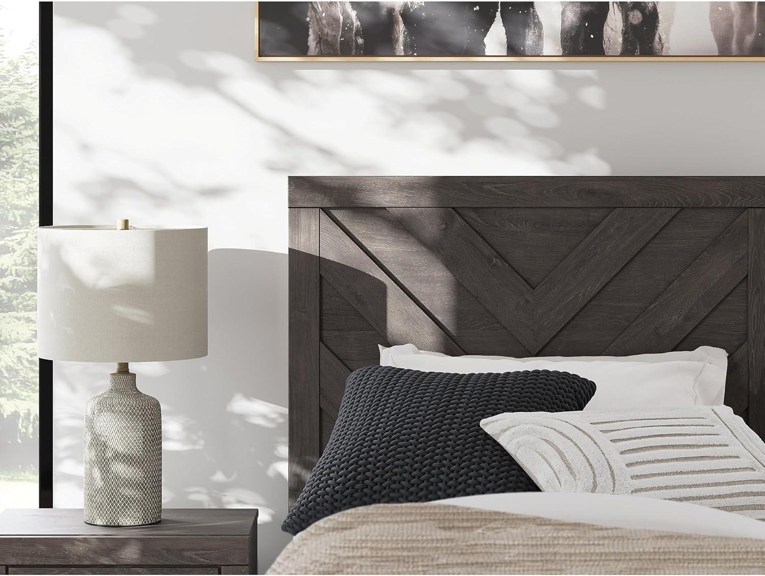 imageSignature Design by Ashley Prendonea Farmhouse Full Panel Bed Foundation or Box Spring Needed GrayTwin