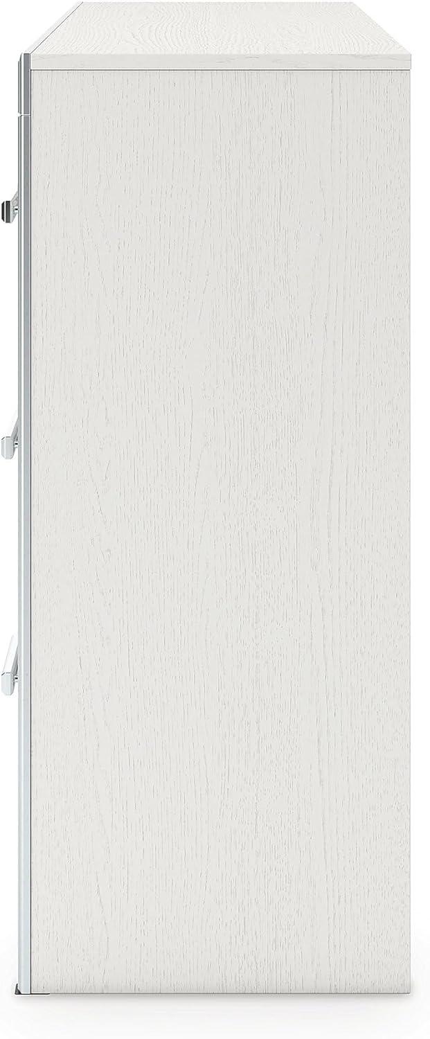 imageSignature Design by Ashley Ravalori Contemporary 6Drawer Dresser with Wood Finish BlackWhite