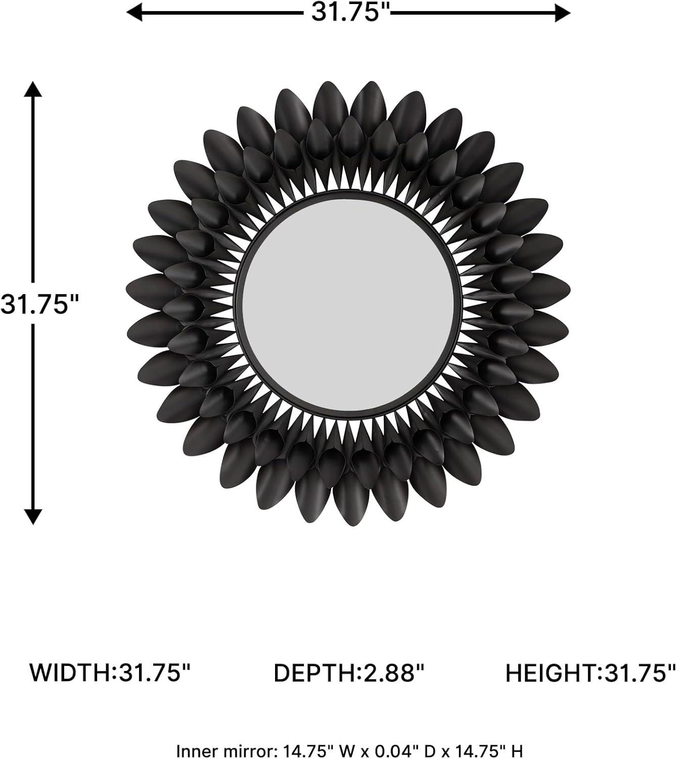 imageSignature Design by Ashley Ryenmour Contemporary Accent Mirror with Metal Frame Dark Brown