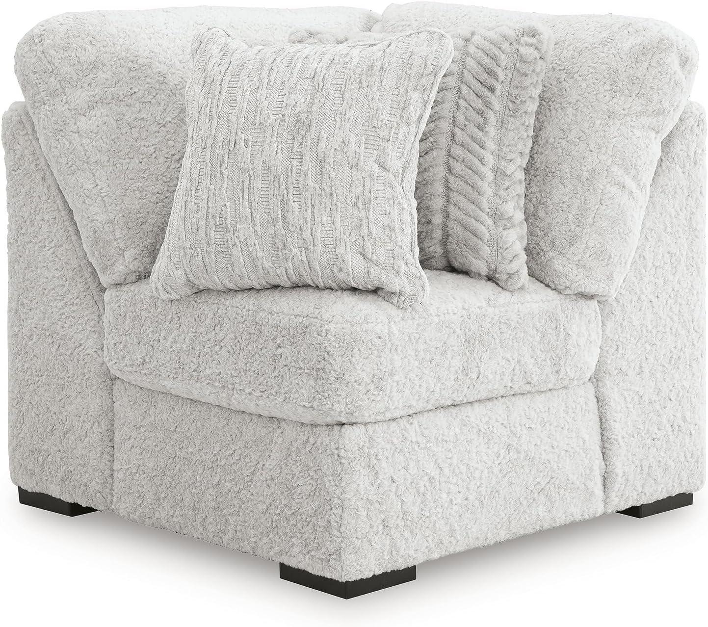 imageSignature Design by Ashley Snodoodle Straight Contemporary 3Piece Sectional with Removable Cushion and Reversible Cushion White5Piece Sectional