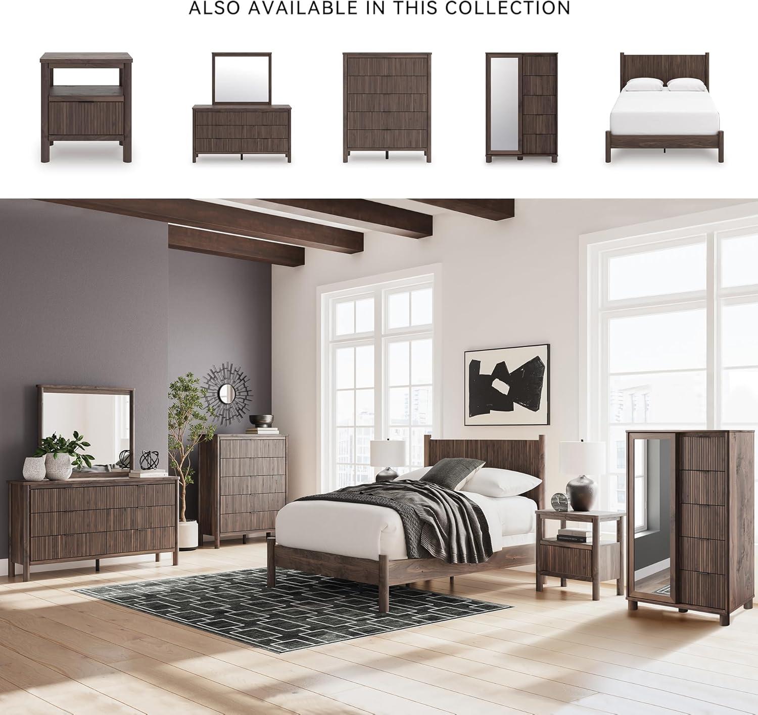 imageSignature Design by Ashley Symarro Casual 6Drawer Dresser with Walnut Finish Dark Brown