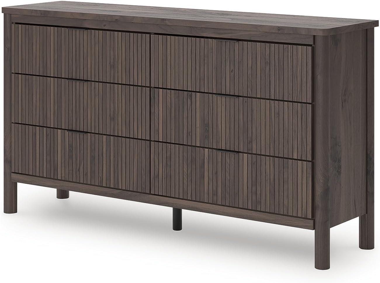 imageSignature Design by Ashley Symarro Casual 6Drawer Dresser with Walnut Finish Dark Brown