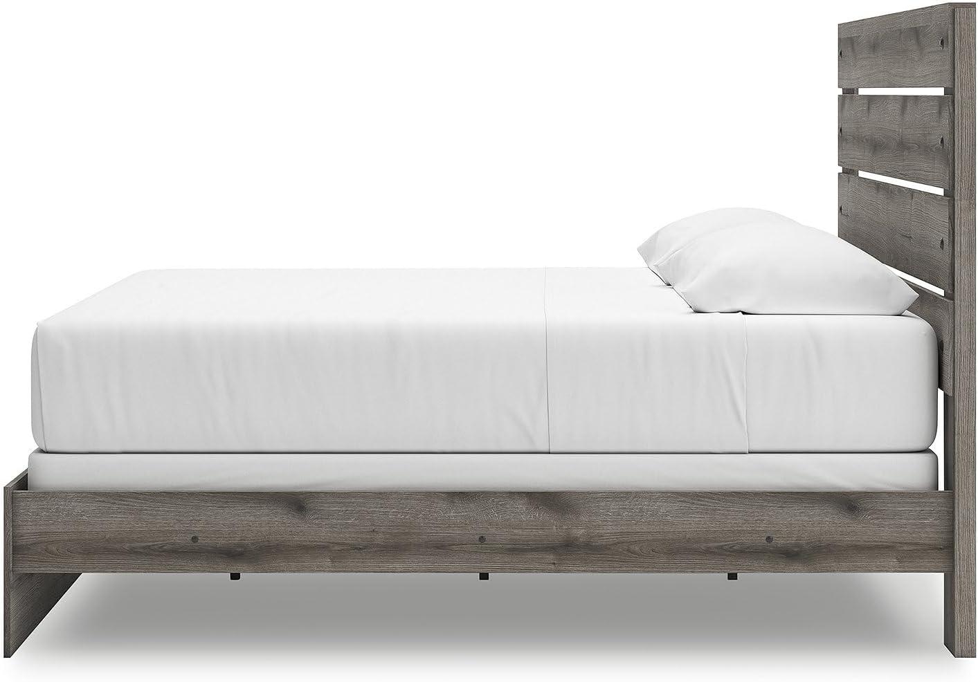 imageSignature Design by Ashley Urbanoore Rustic Panel Bed Foundation or Box Spring Needed Queen GrayPanel Bed