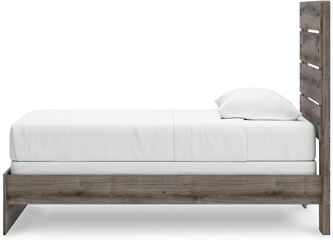 imageSignature Design by Ashley Urbanoore Rustic Panel Bed Foundation or Box Spring Needed Queen GrayPanel Bed