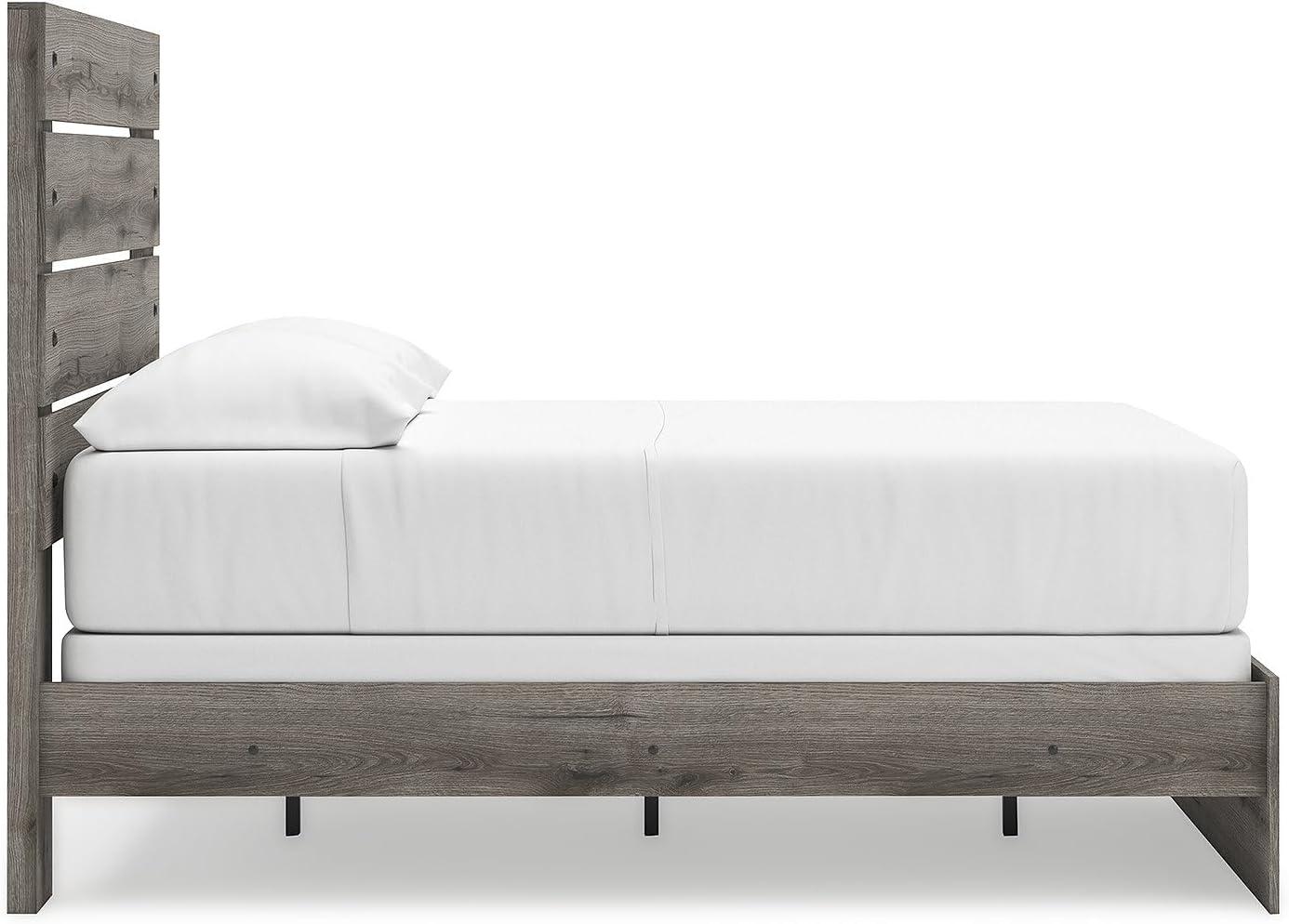 imageSignature Design by Ashley Urbanoore Rustic Panel Bed Foundation or Box Spring Needed Queen GrayPanel Bed