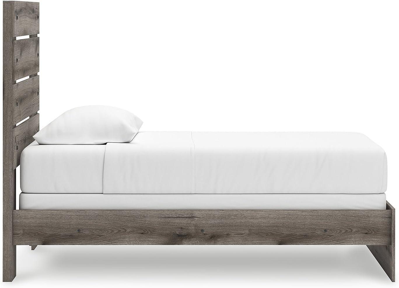 imageSignature Design by Ashley Urbanoore Rustic Panel Bed Foundation or Box Spring Needed Queen GrayPanel Bed