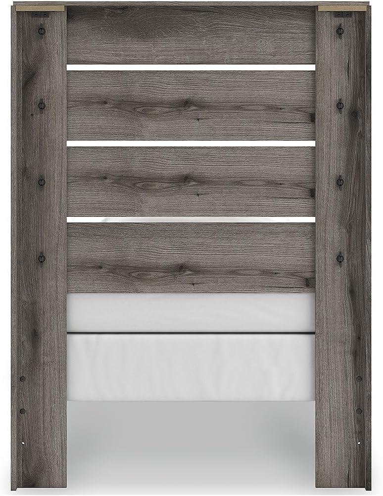 imageSignature Design by Ashley Urbanoore Rustic Panel Bed Foundation or Box Spring Needed Queen GrayPanel Bed