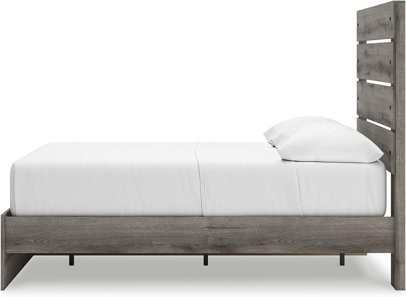 imageSignature Design by Ashley Urbanoore Rustic Panel Bed Foundation or Box Spring Needed Queen GrayPanel Storage Bed