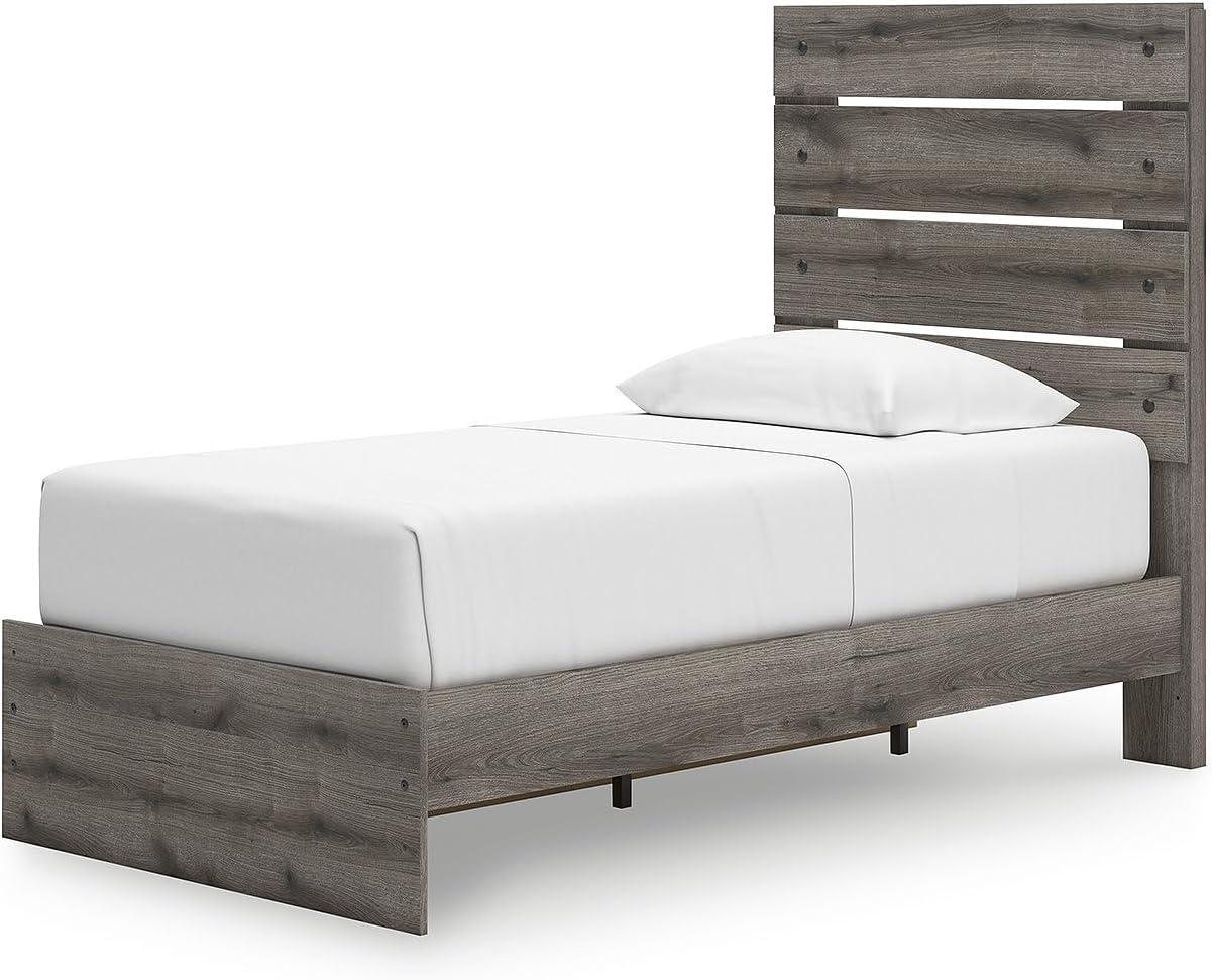 imageSignature Design by Ashley Urbanoore Rustic Panel Bed Foundation or Box Spring Needed Queen GrayPanel Storage Bed
