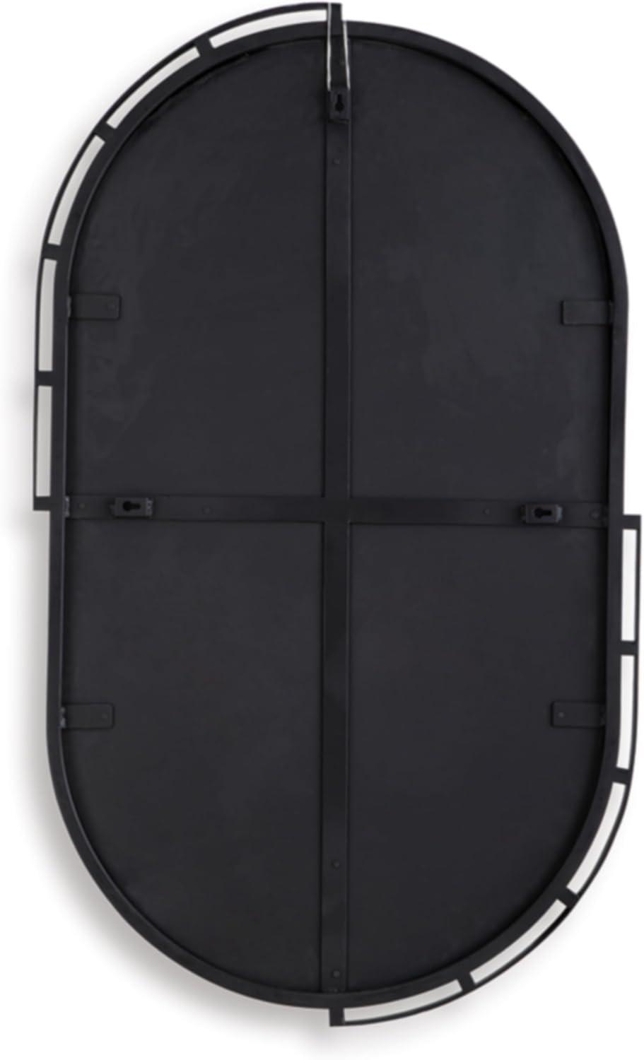 imageSignature Design by Ashley Valkings Modern Wall Mounted Metal Framed Accent Mirror Black