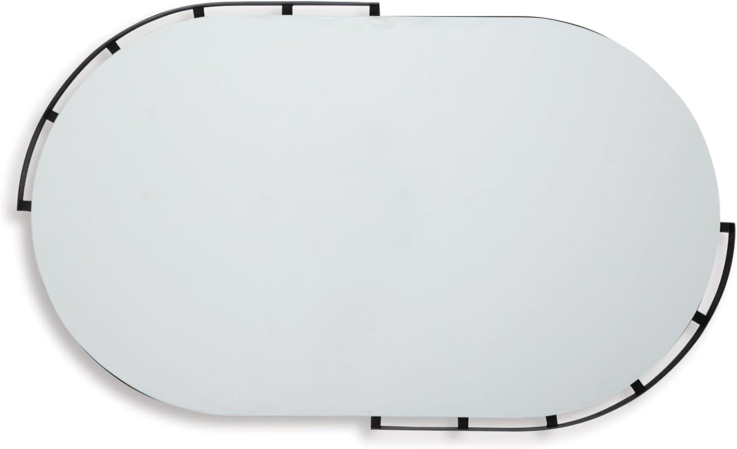 imageSignature Design by Ashley Valkings Modern Wall Mounted Metal Framed Accent Mirror Black