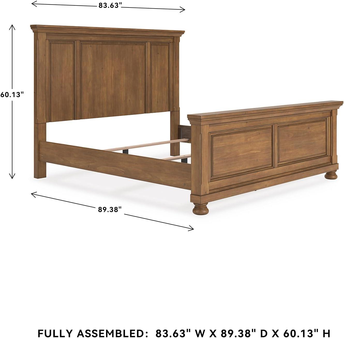 imageSignature Design by Ashley Vandenmore Traditional Panel Storage Bed Foundation or Box Spring Not Needed Queen Dark BrownKing Panel Bed