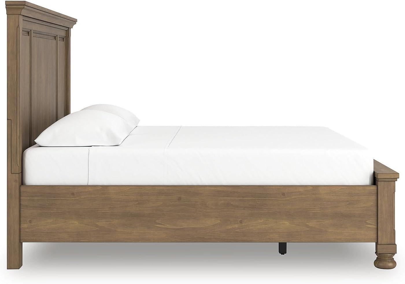 imageSignature Design by Ashley Vandenmore Traditional Panel Storage Bed Foundation or Box Spring Not Needed Queen Dark BrownKing Panel Storage Bed