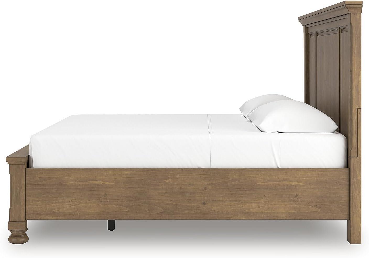 imageSignature Design by Ashley Vandenmore Traditional Panel Storage Bed Foundation or Box Spring Not Needed Queen Dark BrownKing Panel Storage Bed