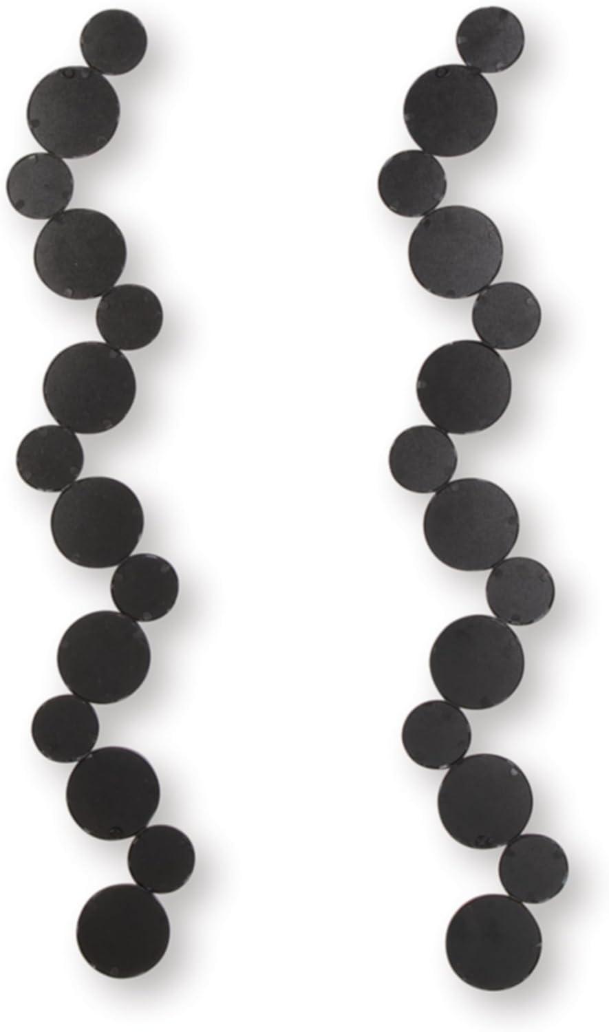 imageSignature Design by Ashley Vinler Modern Wall Mounted Metal Framed Accent Mirror Set Set of 2 Black