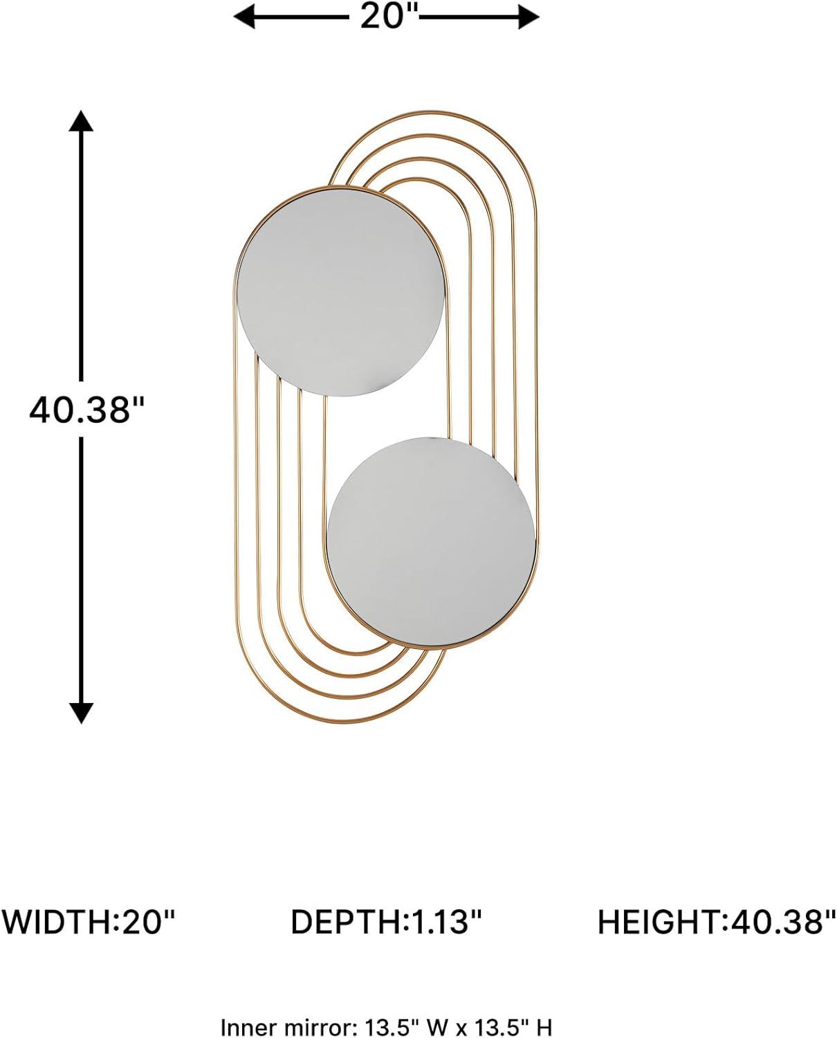 imageSignature Design by Ashley Warrenley Contemporary Wall Mounted Accent Mirror with Metal Frame Metallic