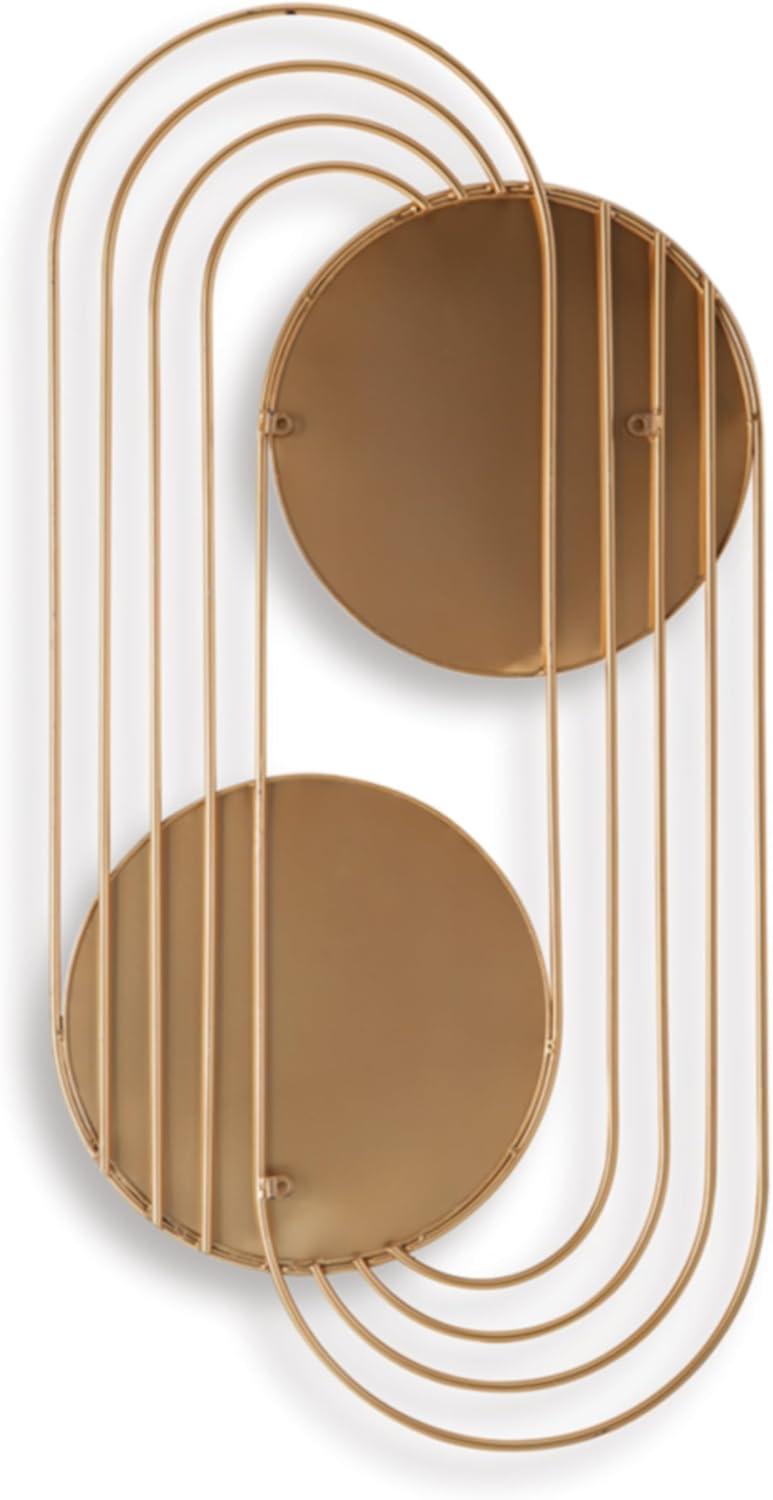 imageSignature Design by Ashley Warrenley Contemporary Wall Mounted Accent Mirror with Metal Frame Metallic