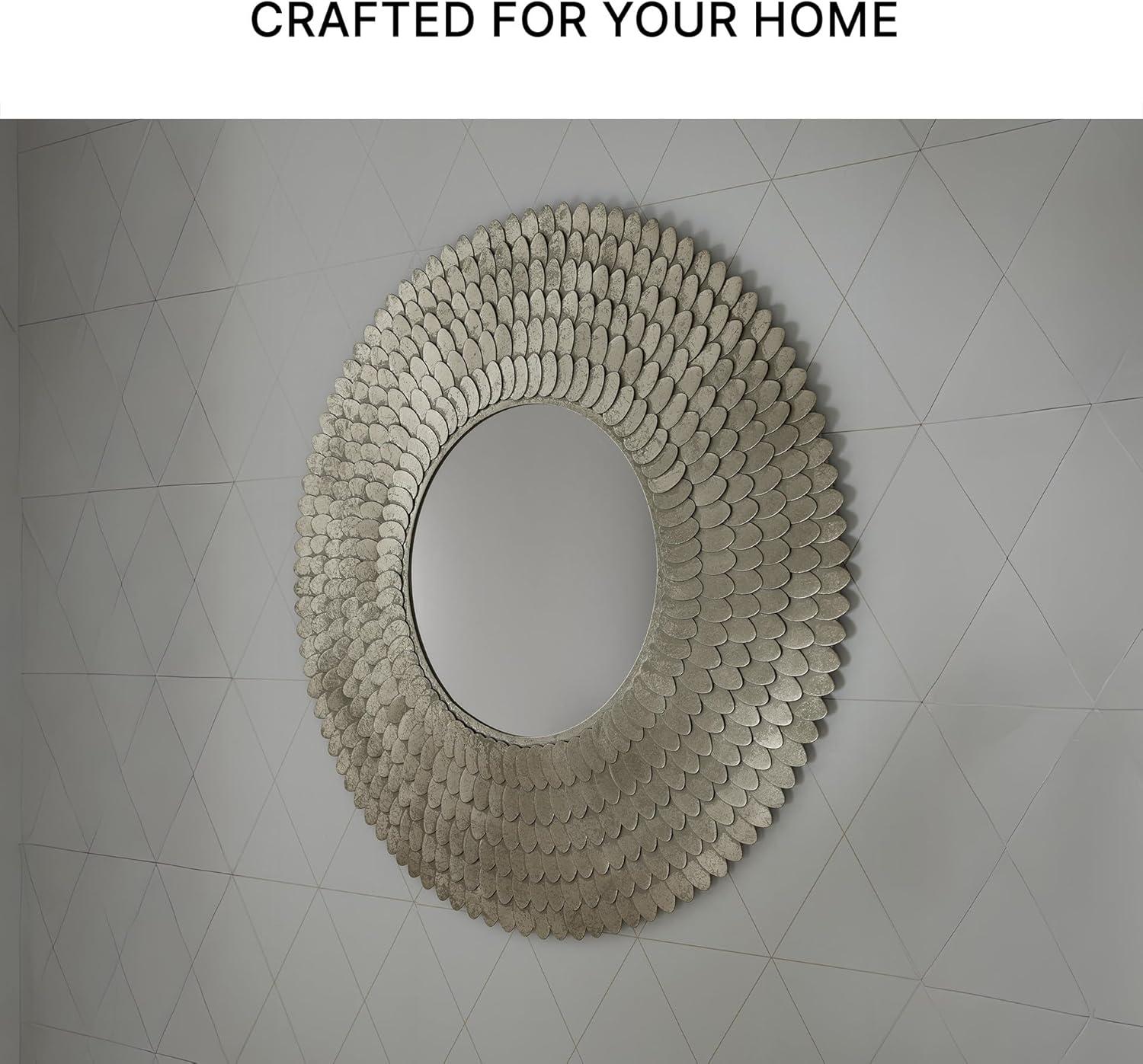 imageSignature Design by Ashley Wrightmund Contemporary Accent Mirror with Metal Frame Light Gray