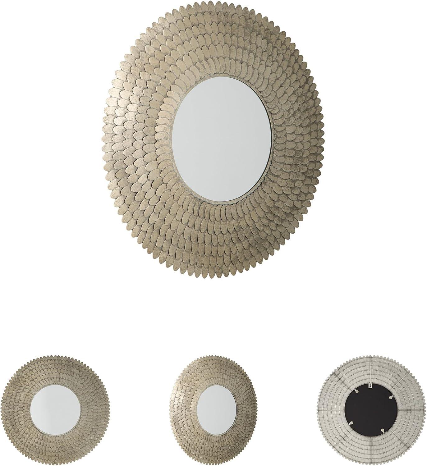 imageSignature Design by Ashley Wrightmund Contemporary Accent Mirror with Metal Frame Light Gray