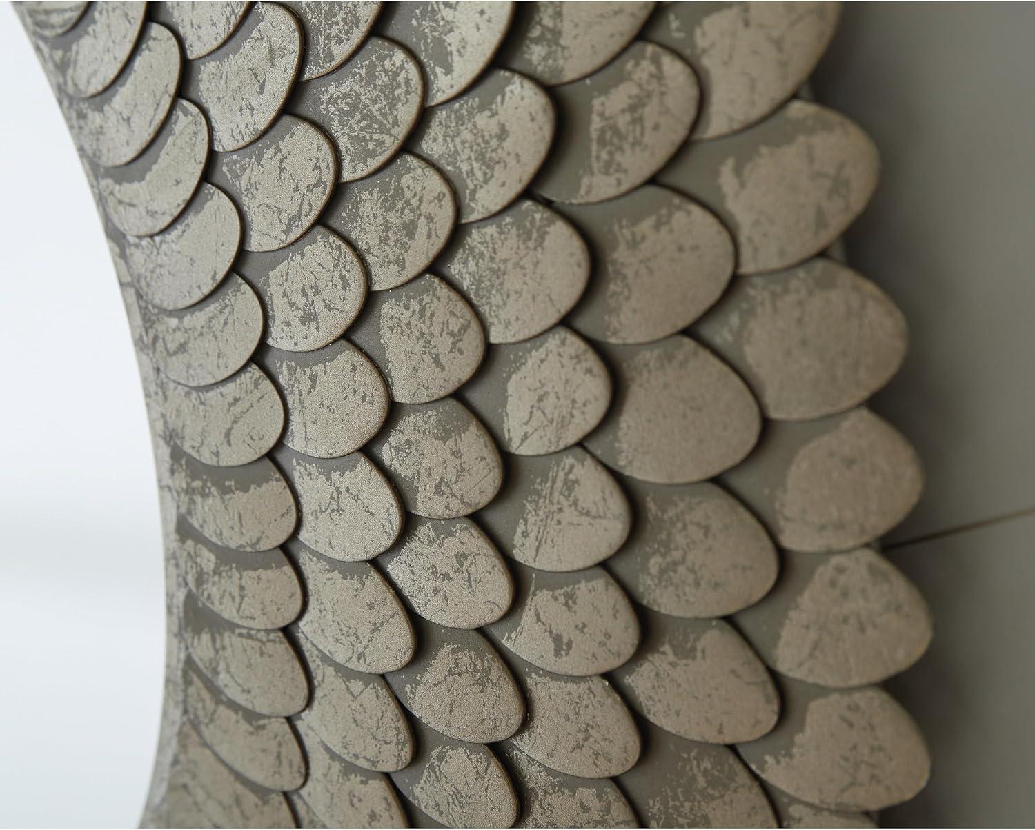 imageSignature Design by Ashley Wrightmund Contemporary Accent Mirror with Metal Frame Light Gray