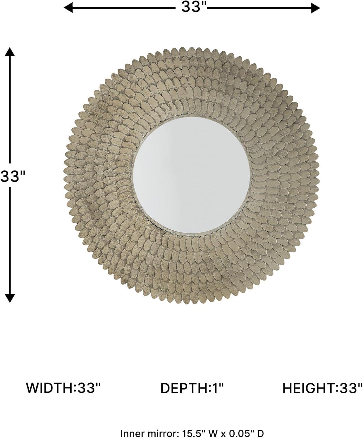 imageSignature Design by Ashley Wrightmund Contemporary Accent Mirror with Metal Frame Light Gray