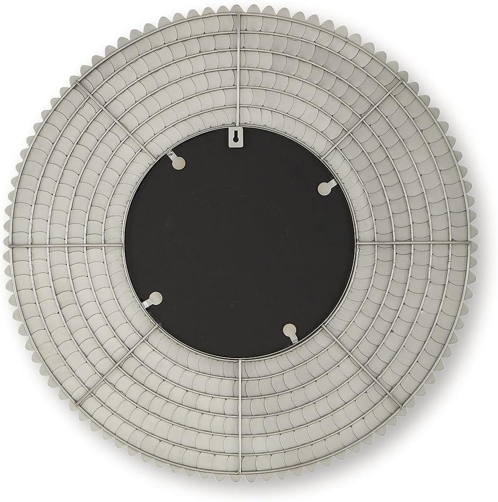 imageSignature Design by Ashley Wrightmund Contemporary Accent Mirror with Metal Frame Light Gray