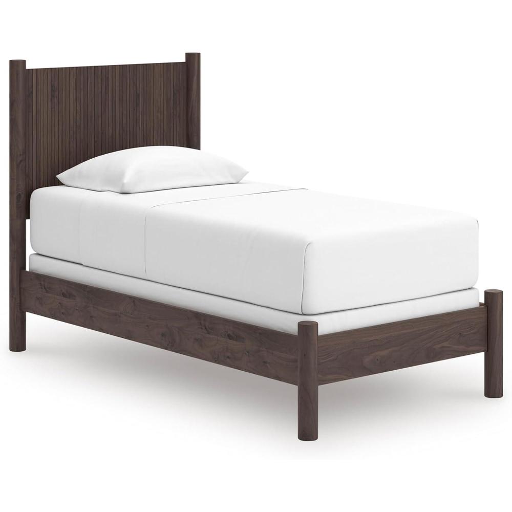 imageSignature Design by Ashley Cadmori Retro Panel Bed Foundation or Box Spring Needed King Dark BrownDark Brown