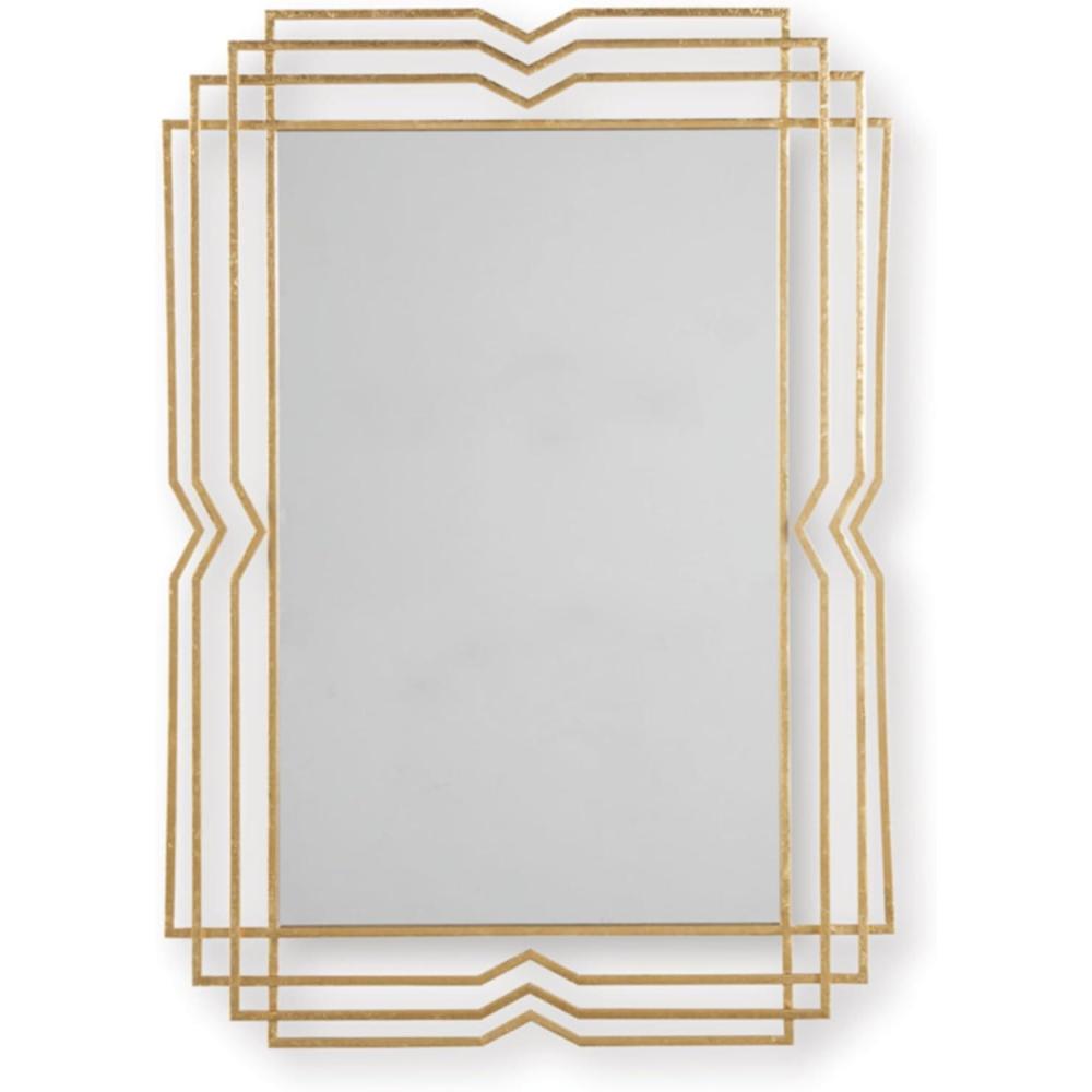 imageSignature Design by Ashley Claybrook Art Deco Wall Mounted Metal Framed Accent Mirror Metallic